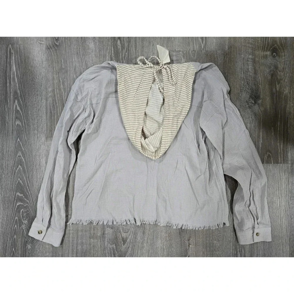 Nwt Hem & Thread Back To The Beach Gauze Hoodie sz L - Picture 2 of 5